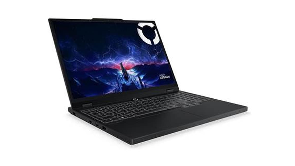 Lenovo Legion 5i Gen 10 gaming laptop open with its screen and keyboard visible.